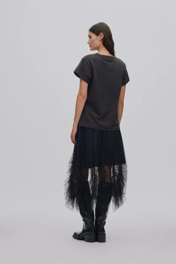 Ambla Diamante Tee - Faded Black - Rabens Saloner