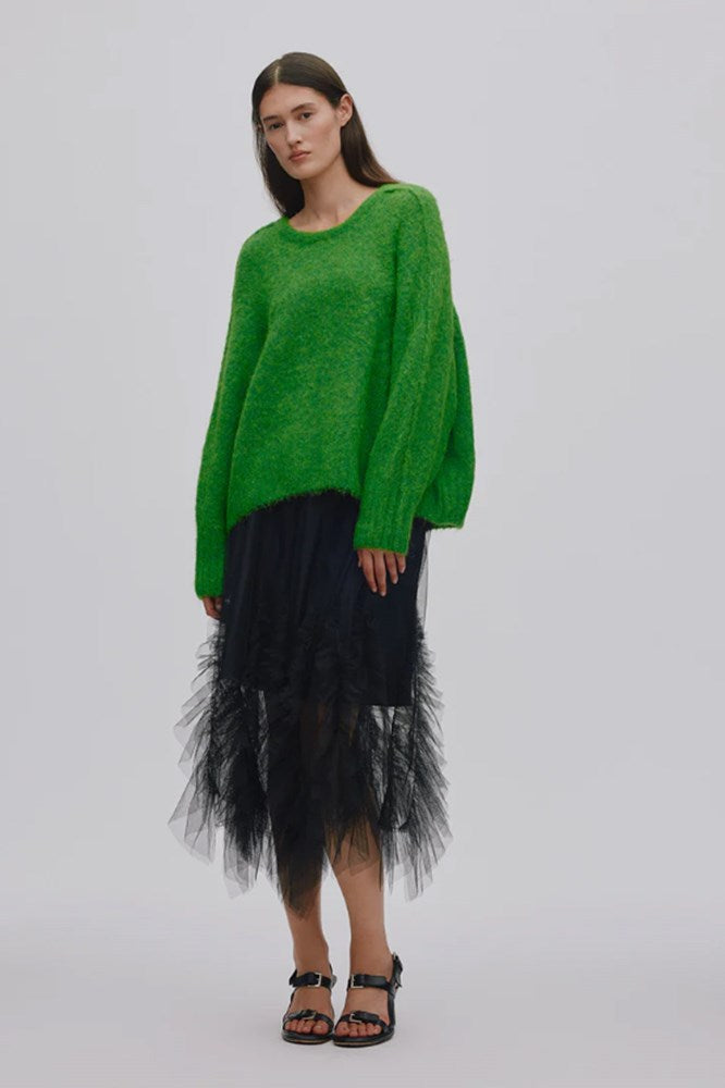 Glenda Frilly Tulle Skirt - Black - Rabens Saloner