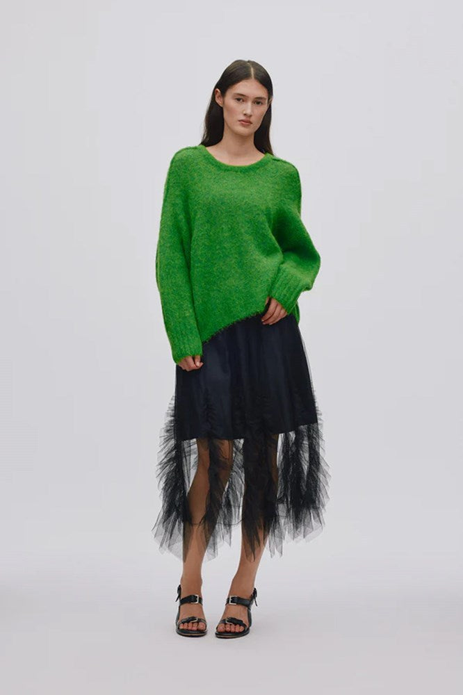 Glenda Frilly Tulle Skirt - Black - Rabens Saloner