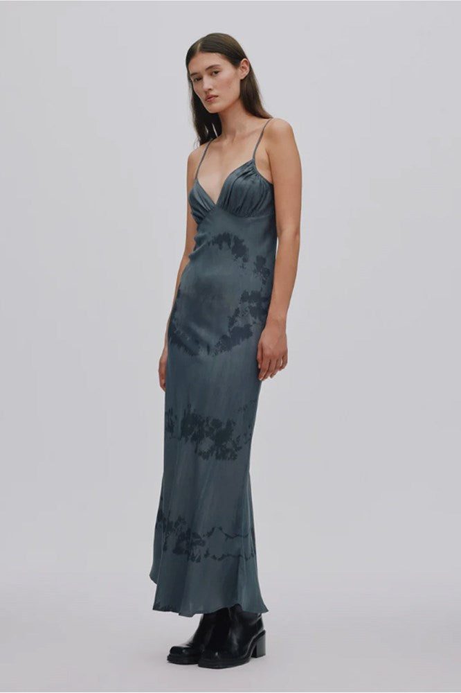 Meluca Cosmic Ruched Bust Dress - Anthracite Combo - Rabens Saloner