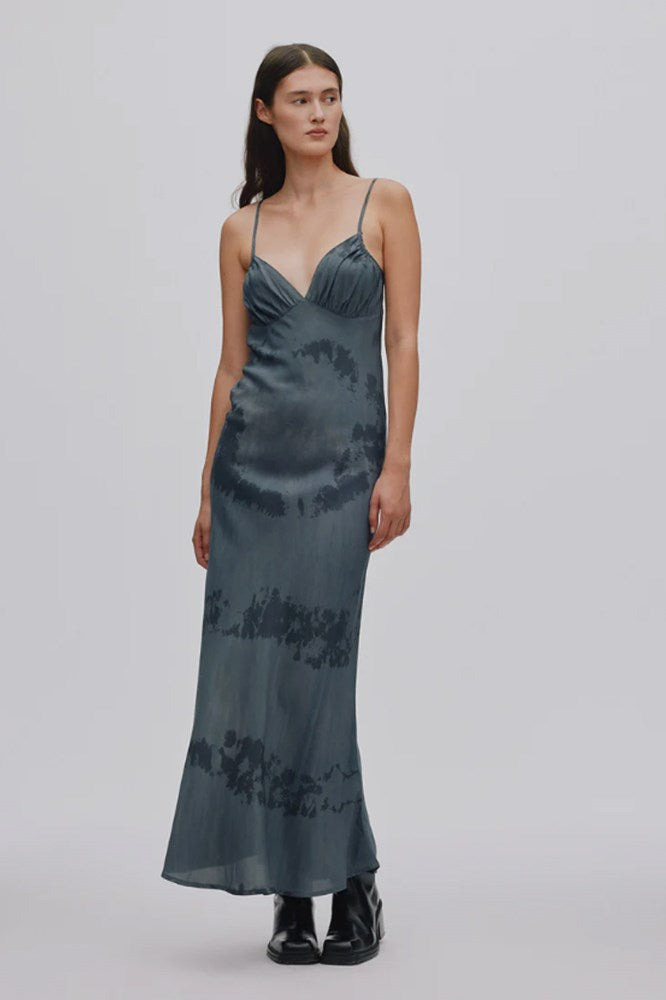 Meluca Cosmic Ruched Bust Dress - Anthracite Combo - Rabens Saloner