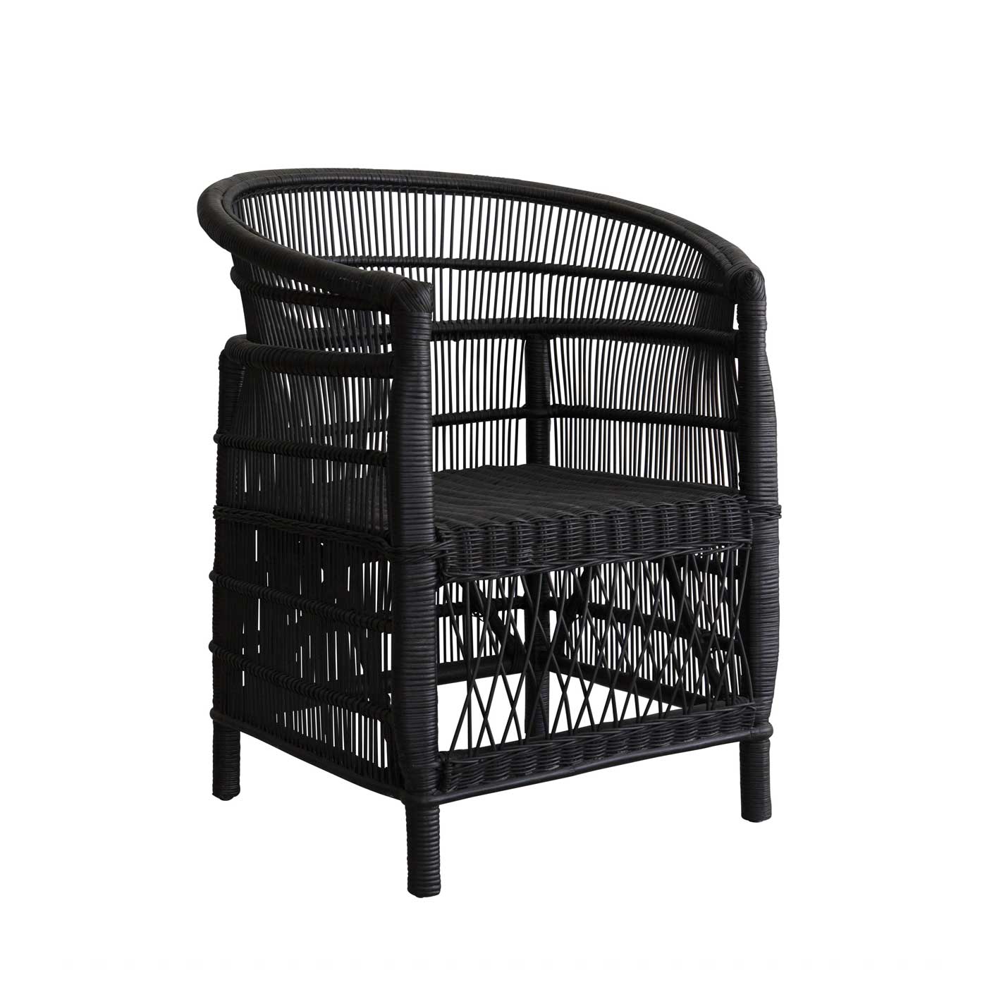 Raffles Black Rattan Malawi Dining Chair