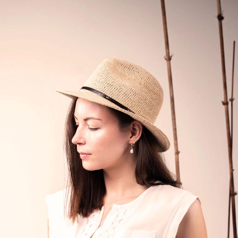 Ramse Straw Fedora Sun Hat - Natural