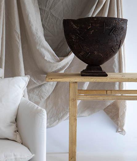 Raw Elm Console Table