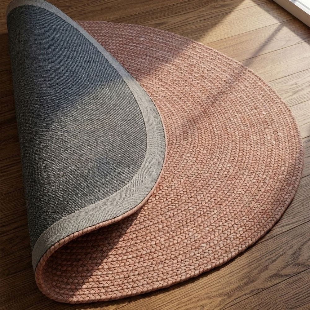 Rebecca Braided Round Rug - Blush