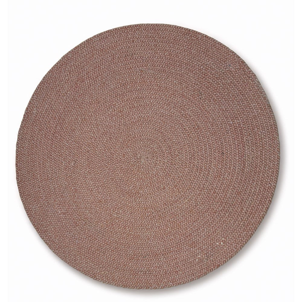 Rebecca Braided Round Rug - Blush