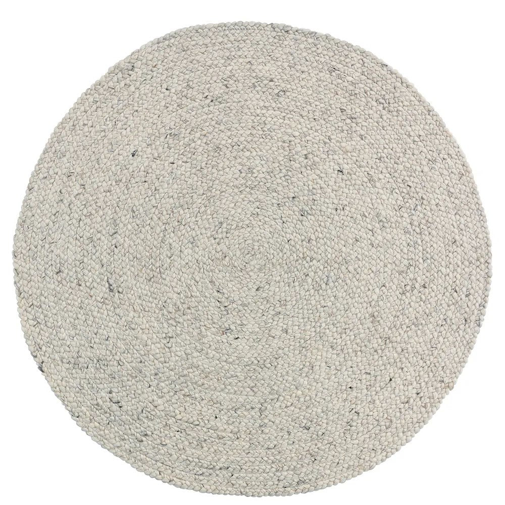 Rebecca Braided Round Rug - Cream