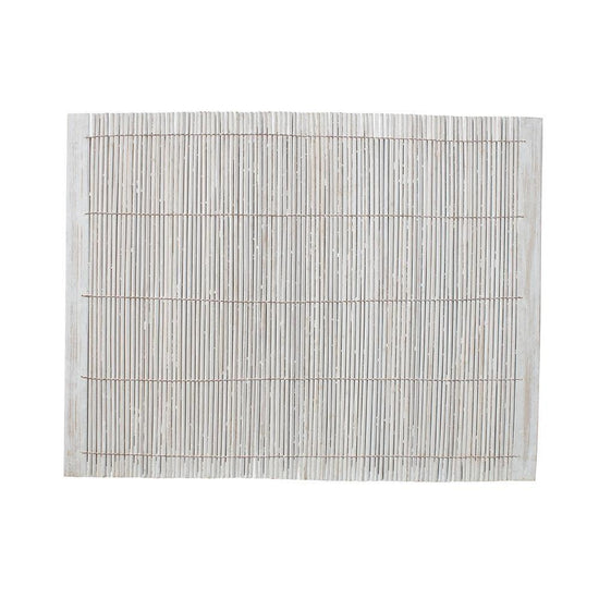 Rectangle White Washed Bamboo Placemat