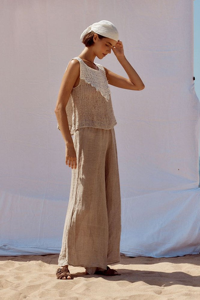 Estilo Emporio-Romano Pant - Samba Natural-Pants-st-barts-brisbane-goldcoast-cabarita-southport