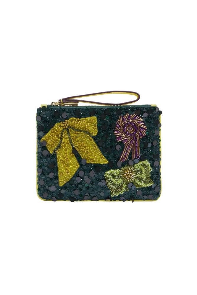 Rosette Beaded Clutch