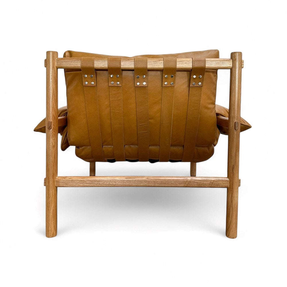 Roswell Leather Occasional Chair - Tan