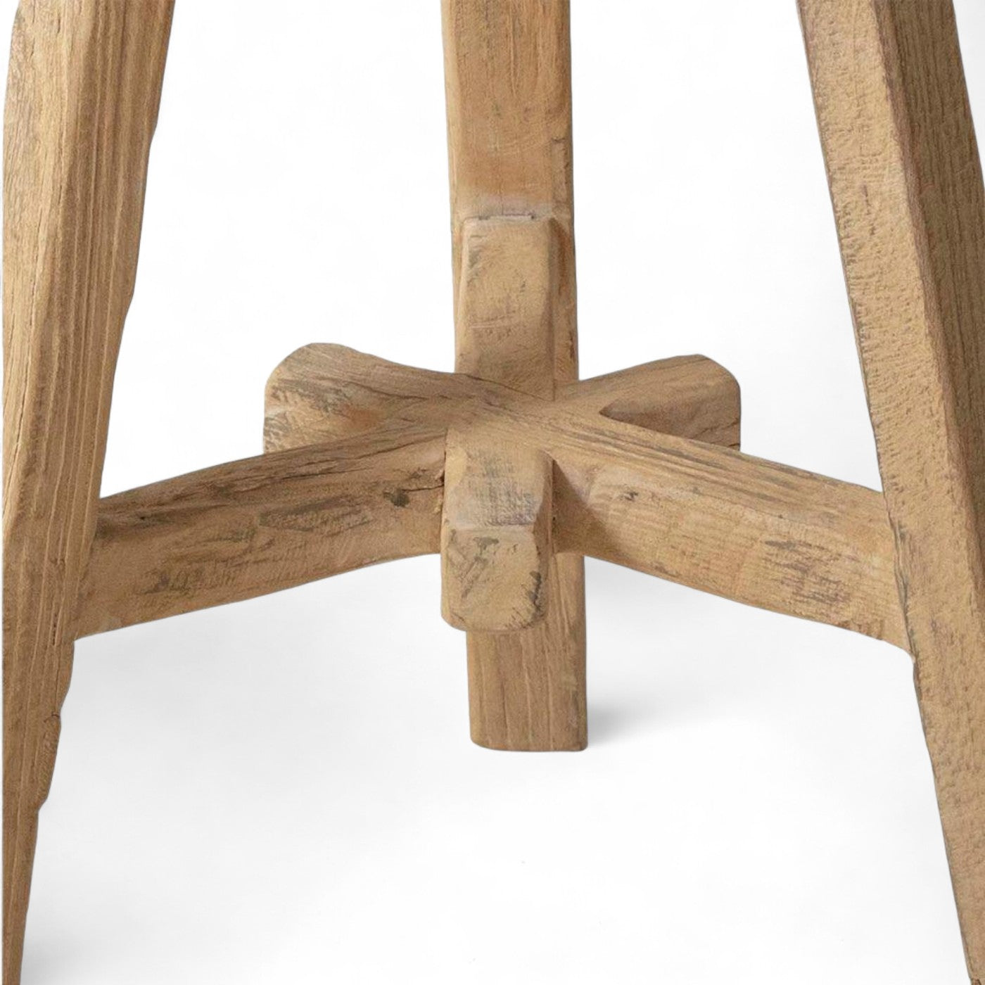 Round Elm Workers Stool