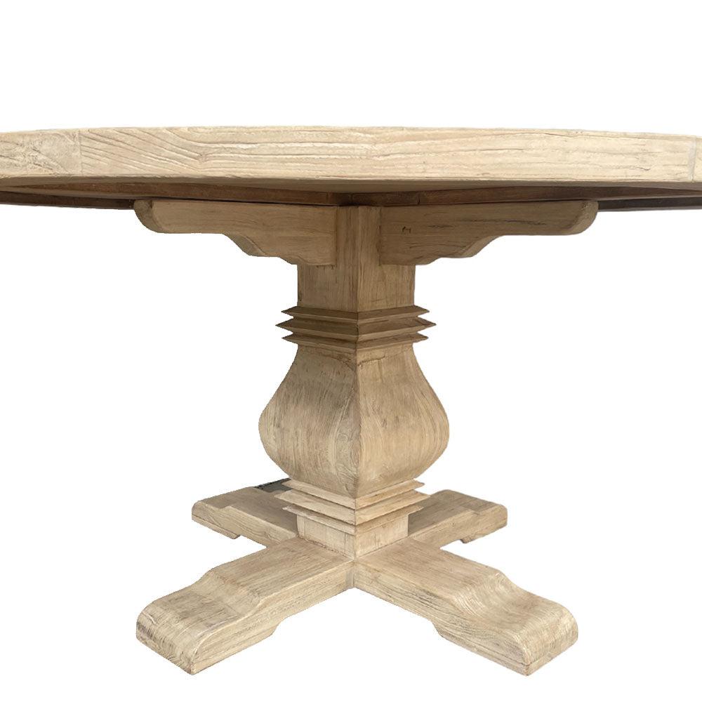 Round Pedestal Timber Dining Table 1.5m Seats 4-6