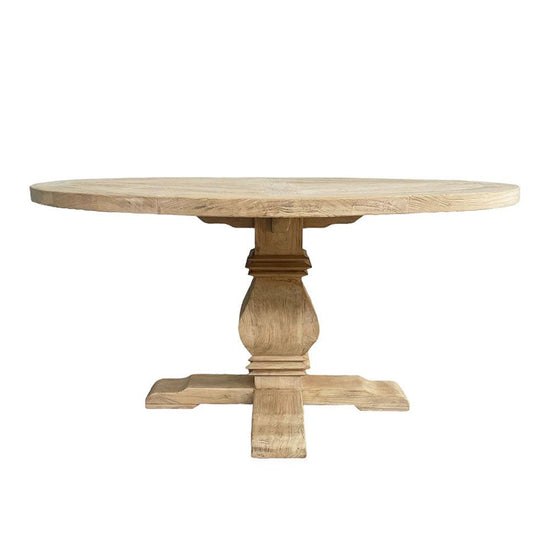 Round Pedestal Timber Dining Table 1.5m - Seats:4-6