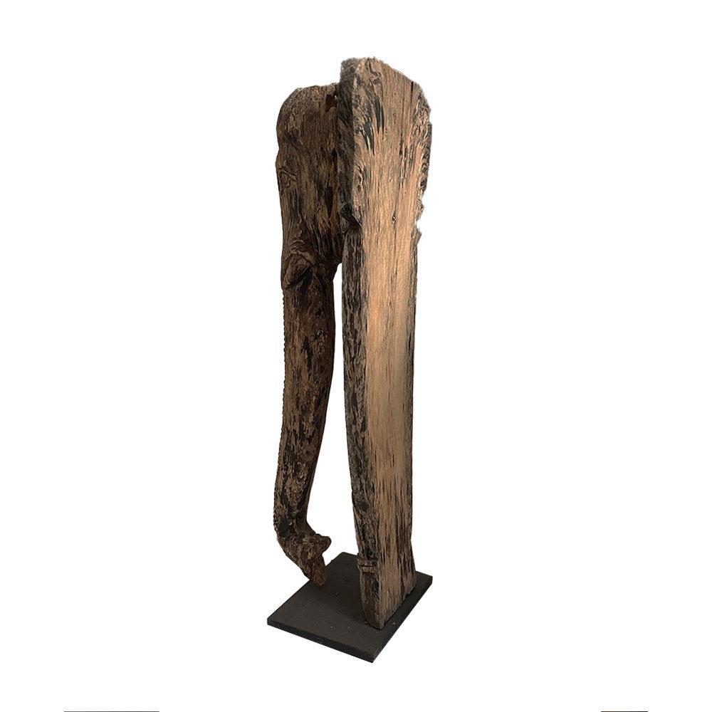 Rustic Elephant Head w Legs Statue