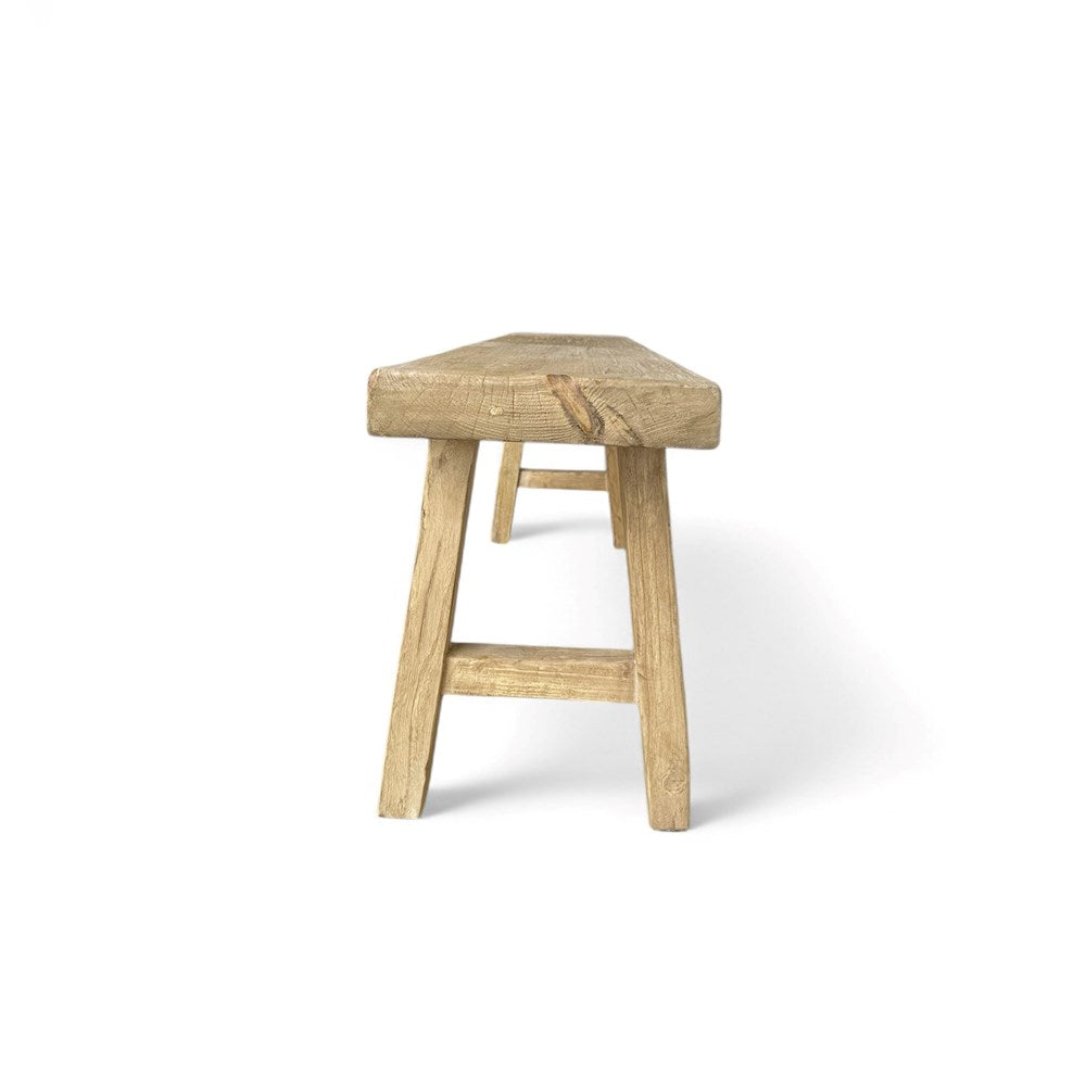 Rustic Elm Short Bench