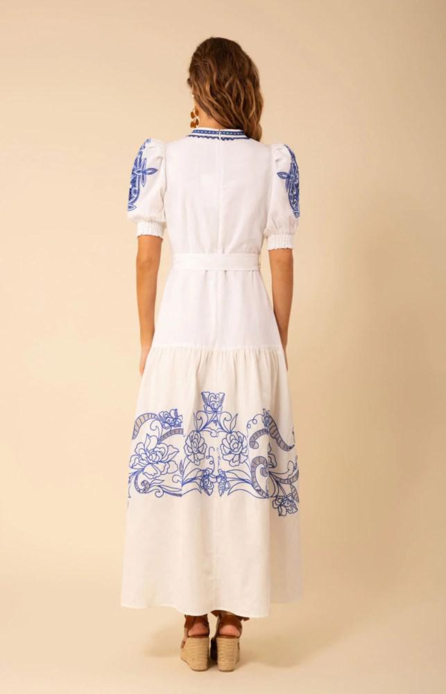 Ruth Linen Maxi Dress Blue