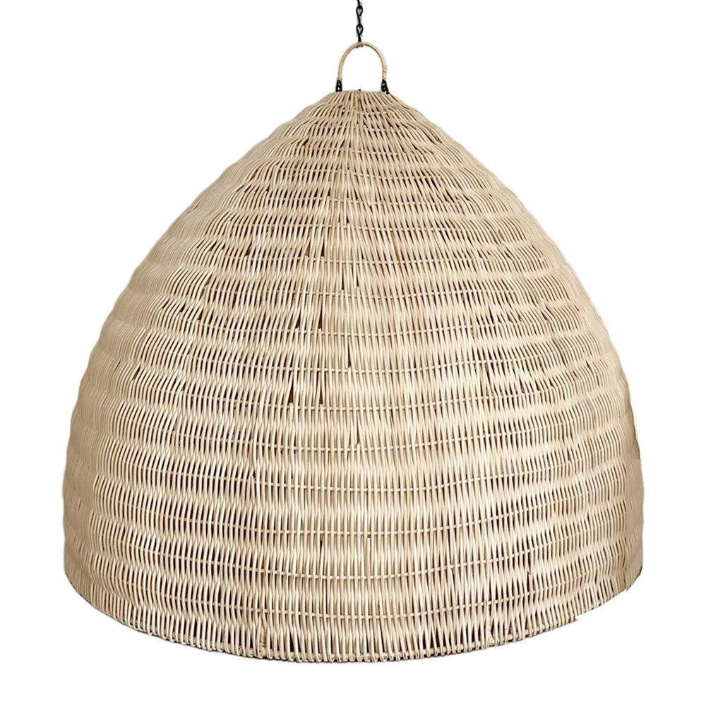 Saline Rattan Dome Pendant -Large