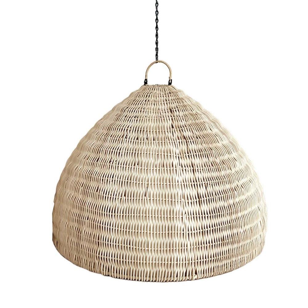 Saline Rattan Dome Pendant - Medium