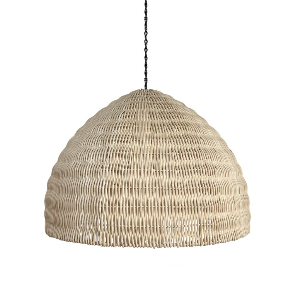 Saline Rattan Dome Pendant - Small