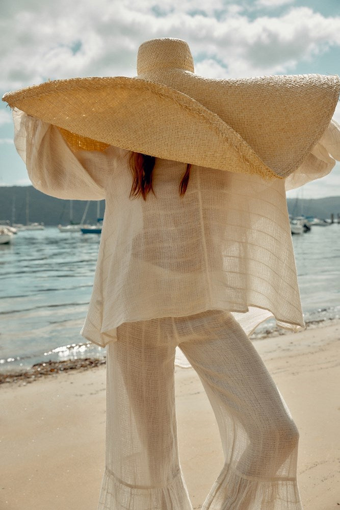 Estilo Emporio-Salucita Pant - Fiamma Panna-Pants-st-barts-brisbane-goldcoast-cabarita-southport