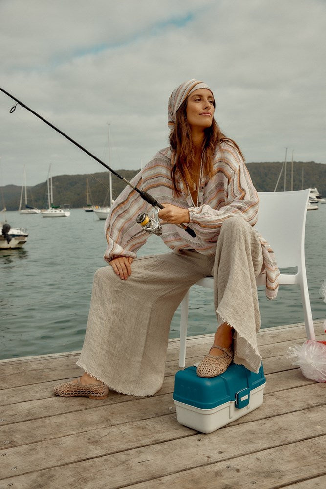 Estilo Emporio-Sampatico Shirt - Fez Stripe-Tops-st-barts-brisbane-goldcoast-cabarita-southport