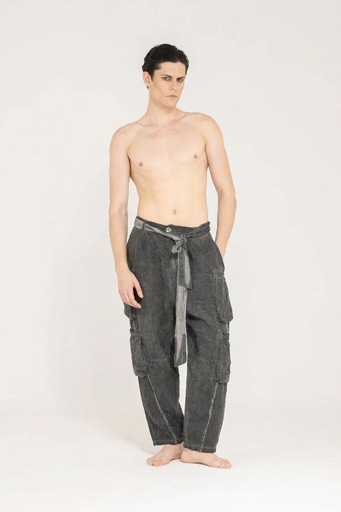Sanctamuerte Drop Crotch Pants - Ash Grey