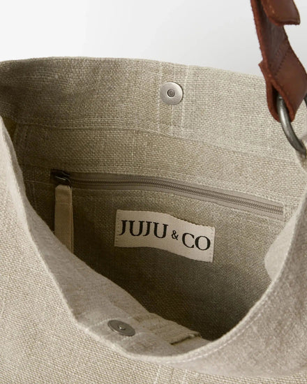 Slouchy Baby Jute Bag - Ash Grey-St Barts