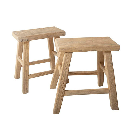 Small Elm Worker Stool
