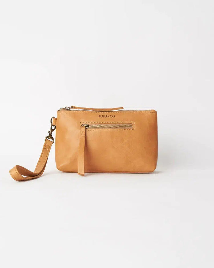 Small Essential Leather Pouch - Tan