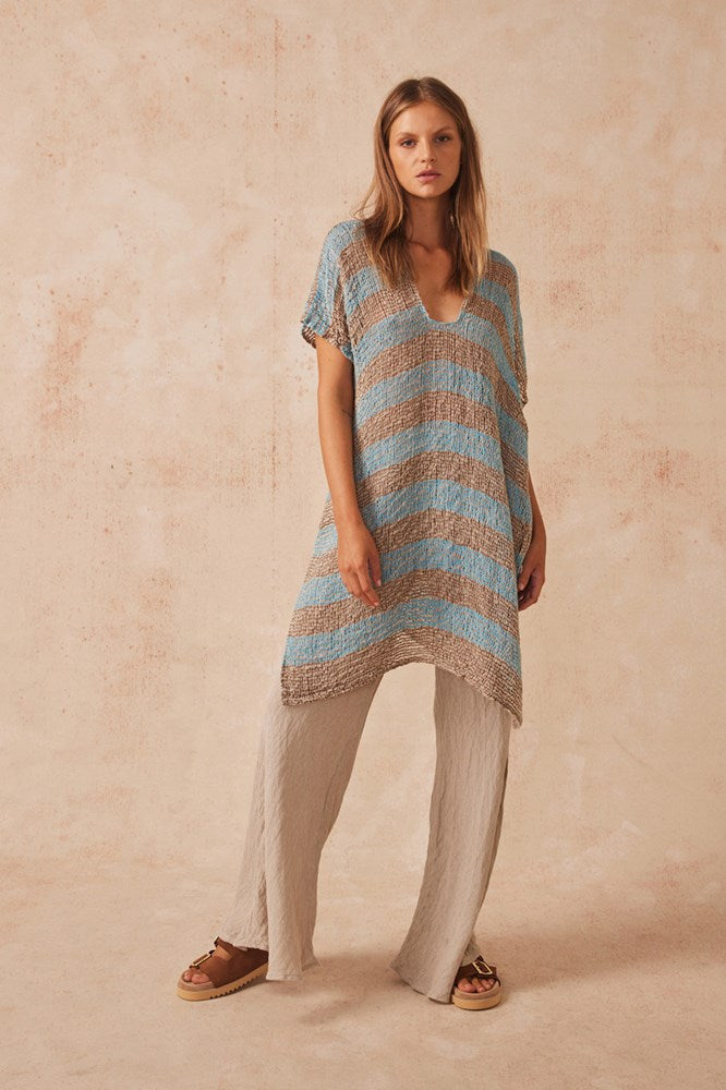 Solace Tunic - Lecce Blue Chocolate