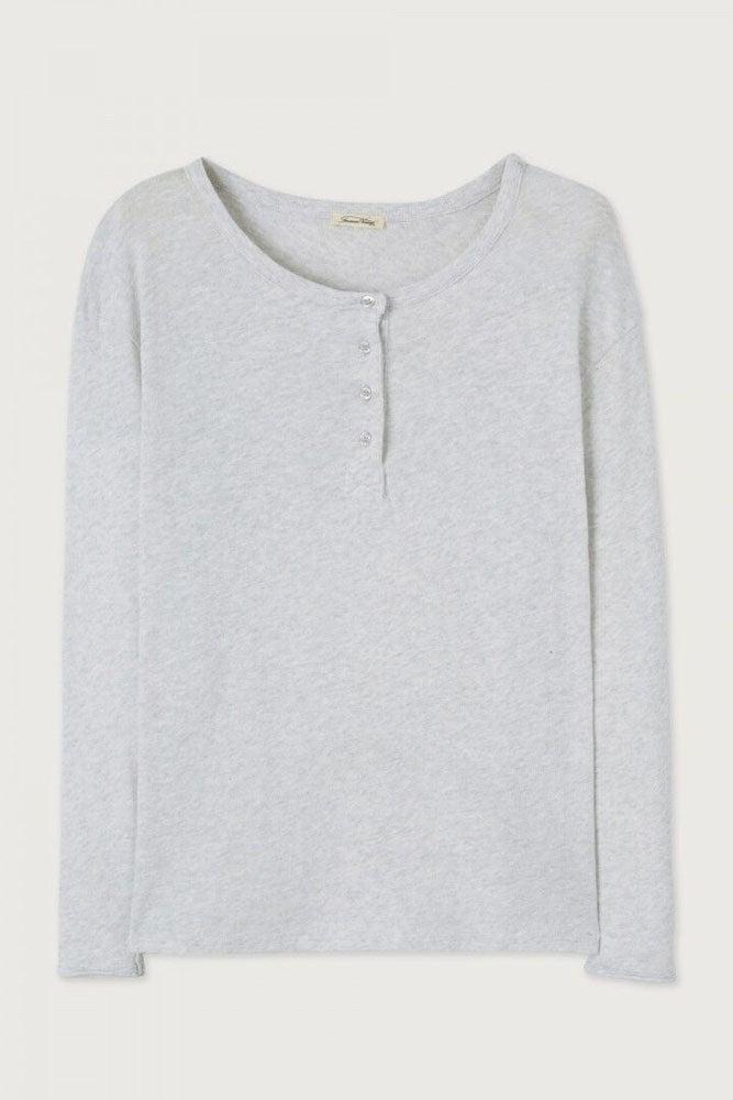 Sonoma Henley Collar Long Sleeve T-Shirt - Arctic Melange