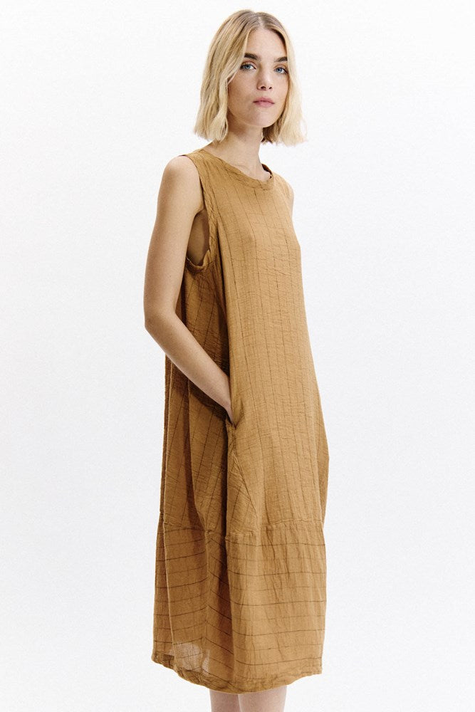 Stripe Dress - Rust