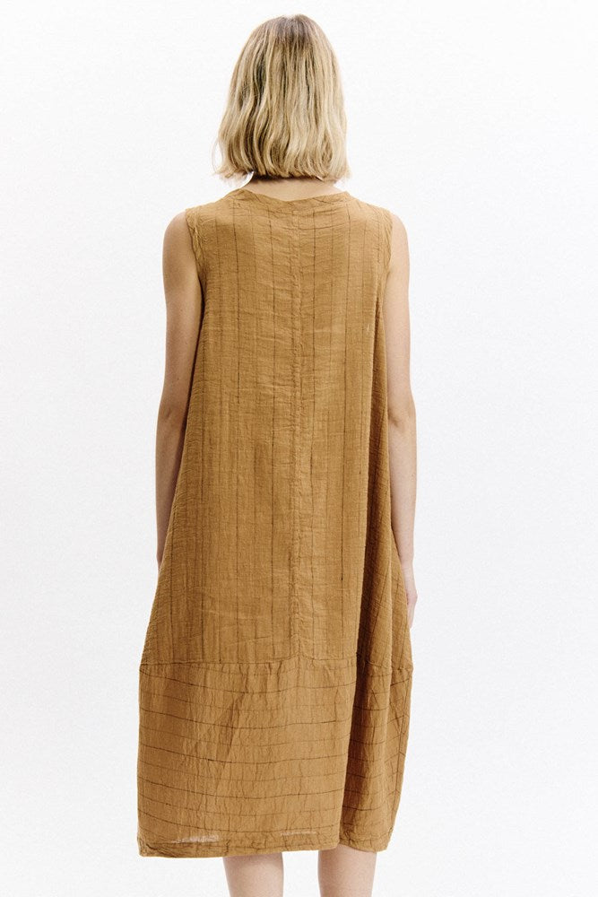 Stripe Dress - Rust