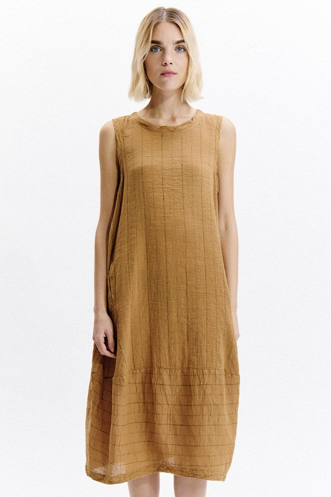 Stripe Dress - Rust