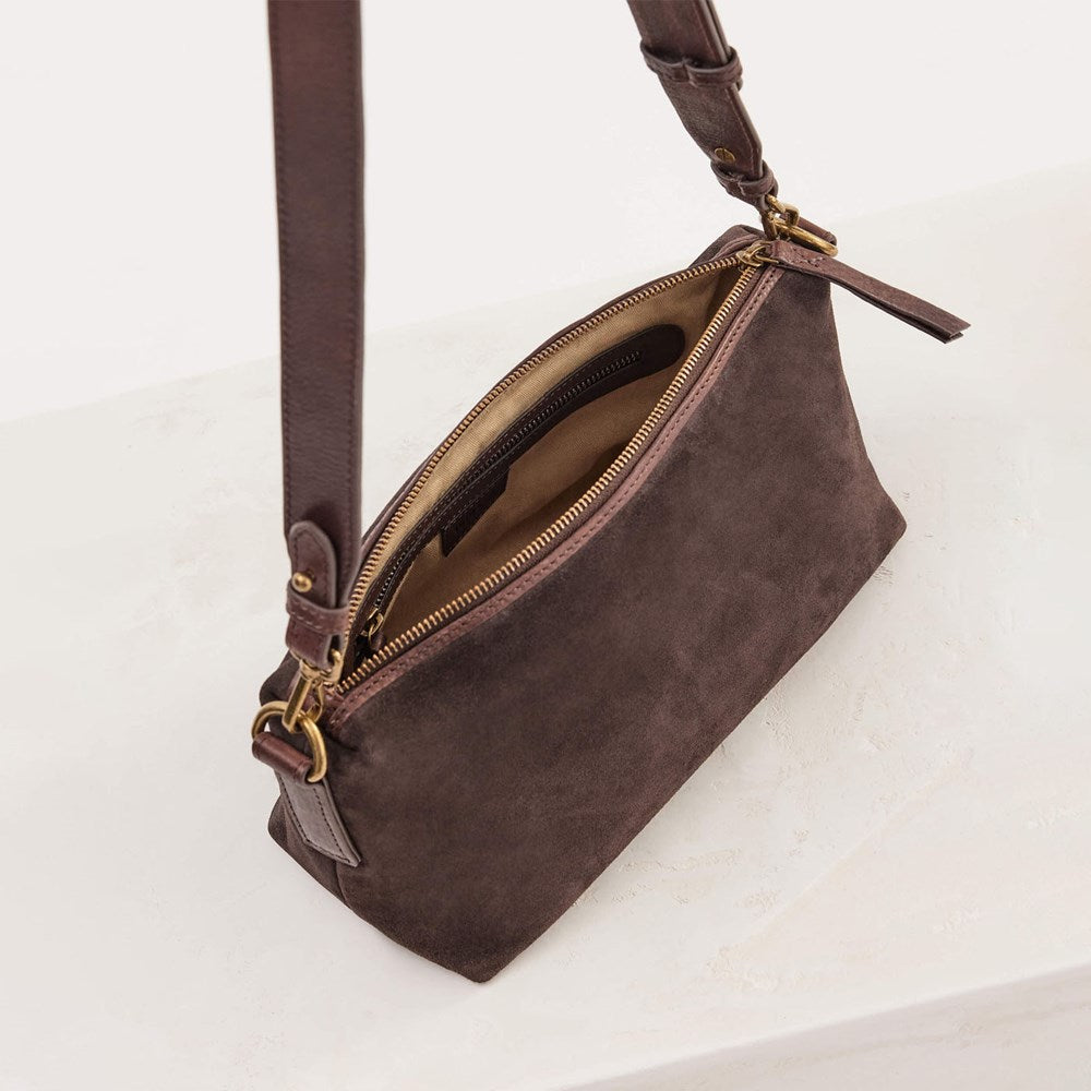 Suede Teddy Bag - Chocolate