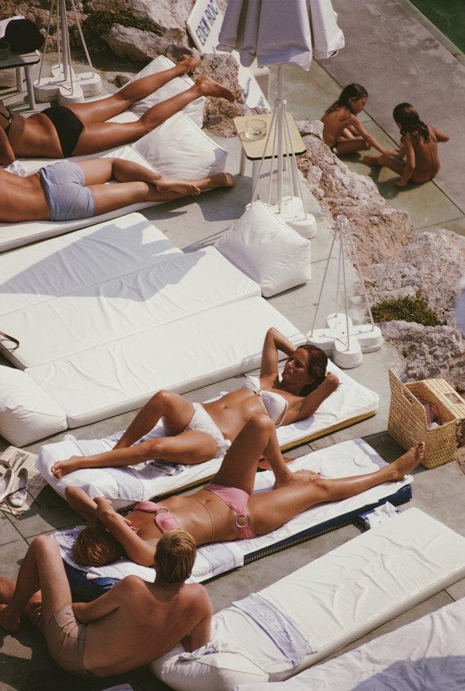 Sunbathers At Eden Roc Wall Art