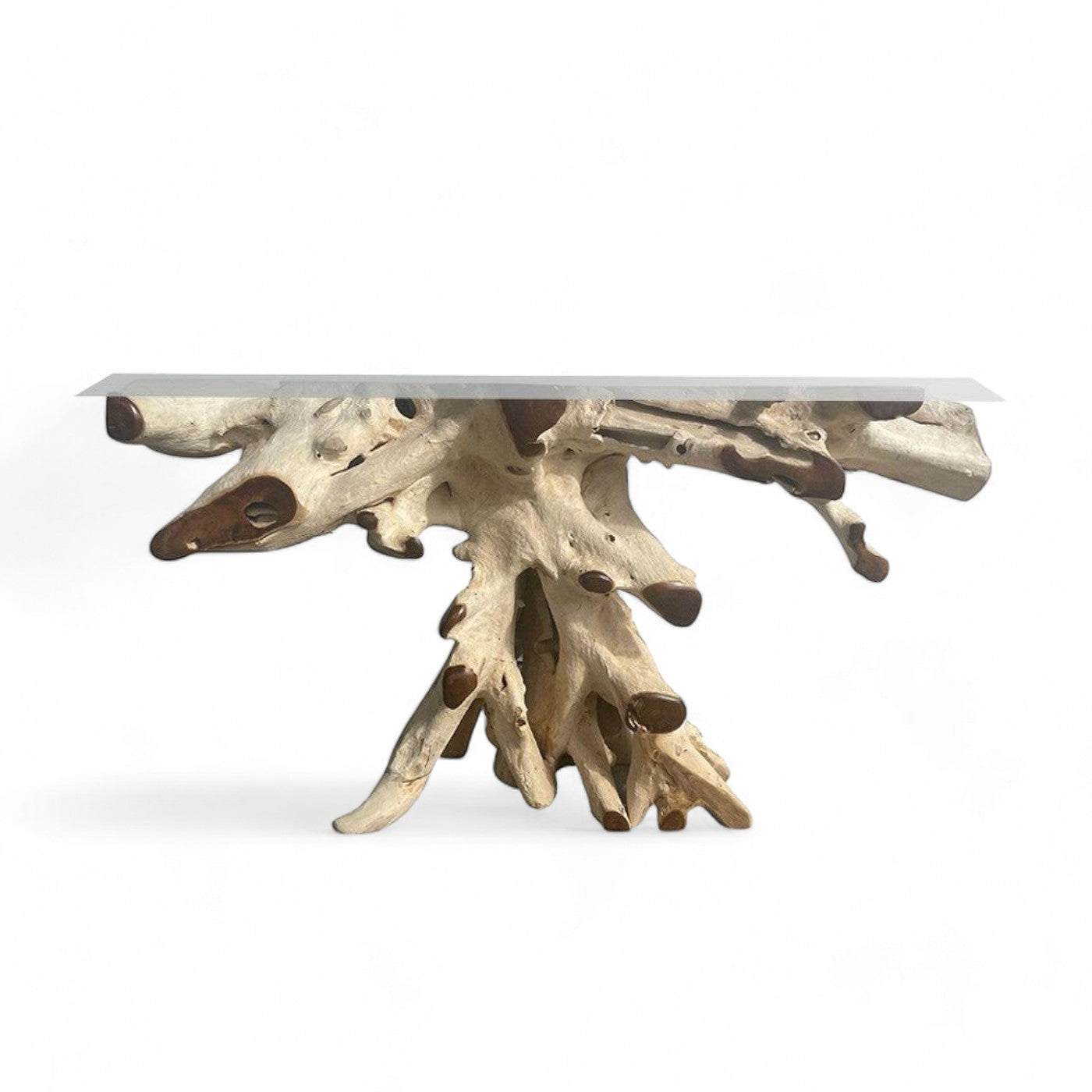 Teak Timber Root Console Table (A)