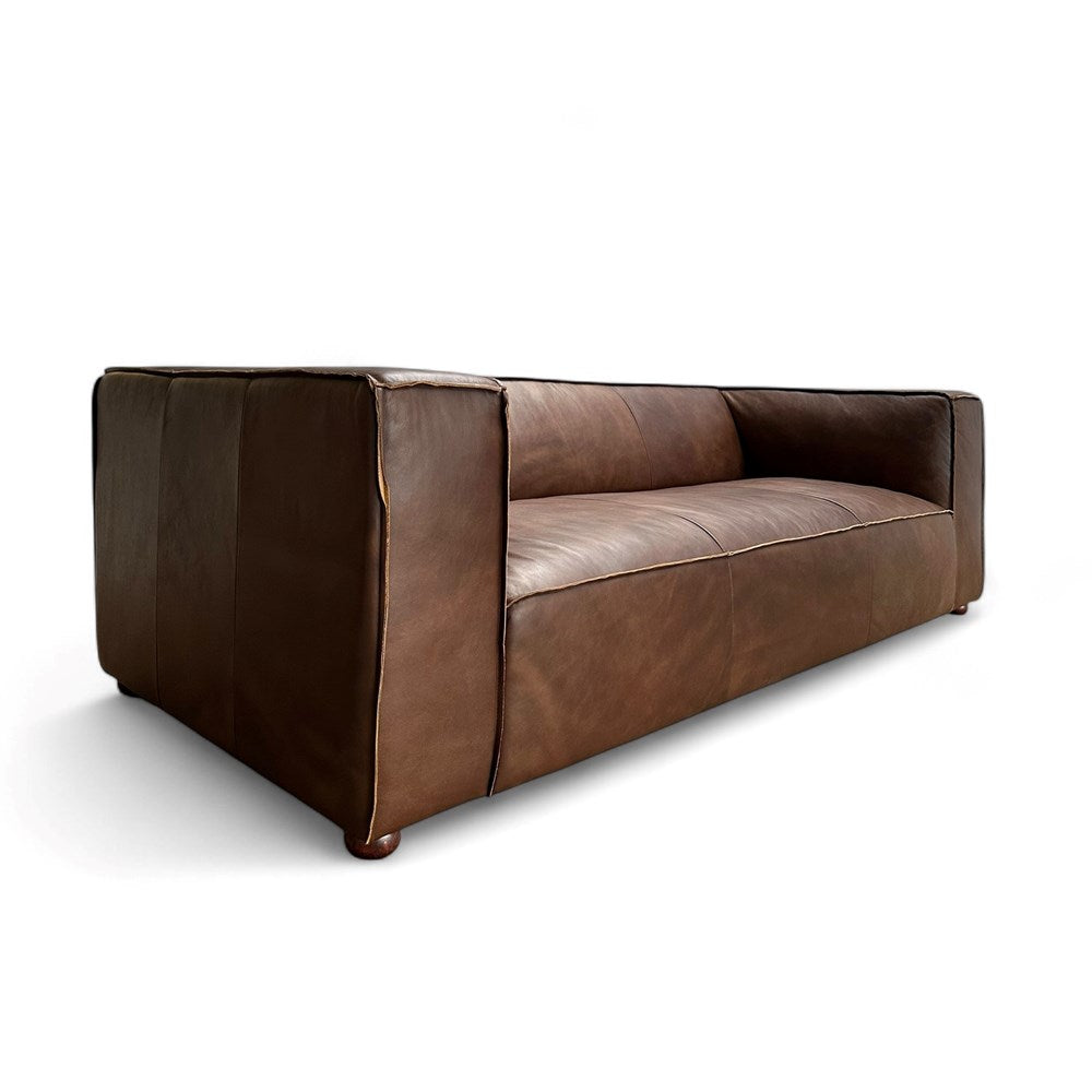 The Cuban Leather Sofa - Mexico Brown
