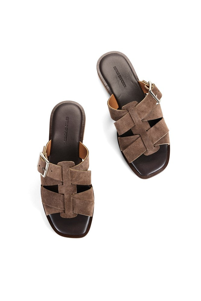 Estilo Emporio-Thierry Slide - Coffee-Shoes-st-barts-brisbane-goldcoast-cabarita-southport