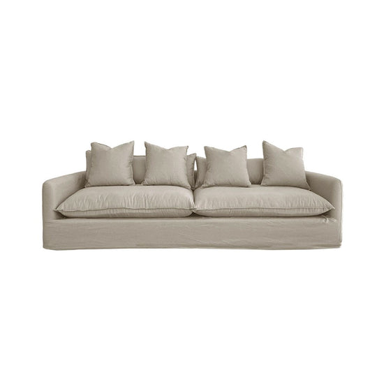 Thin Arm Sofa - 2.3m (2 Seater) 100% Natural Linen