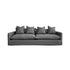 Thin Arm Sofa - 2.3m (2 Seater) Dark Grey Canvas