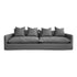 Thin Arm Sofa - 2.8m (3 Seater) Dark Grey Canvas