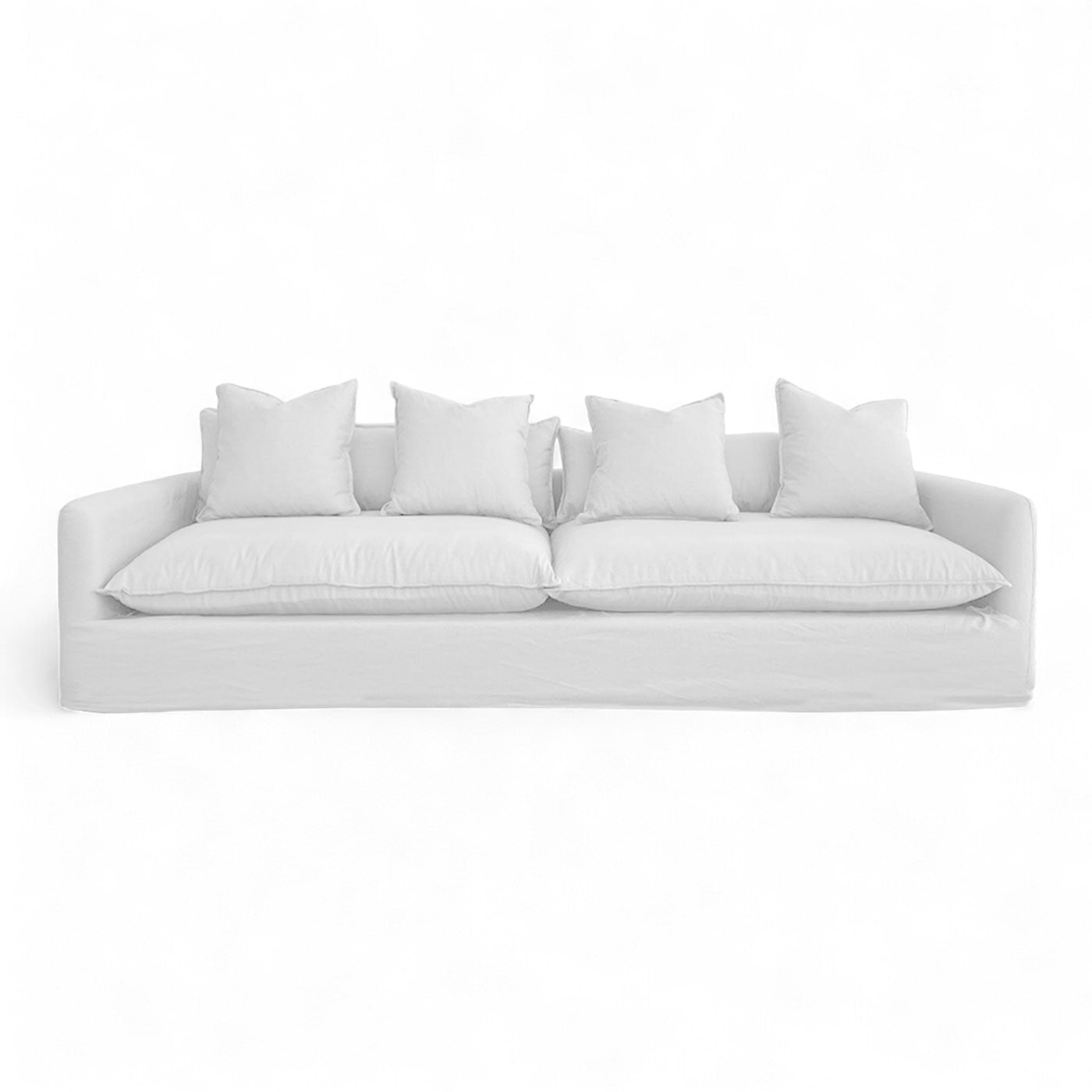 Thin Arm Sofa - 2.8m (3 Seater) - White Canvas