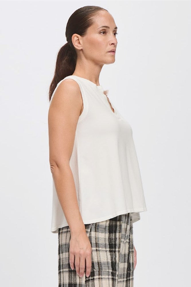 Knitted Sleeveless Top - White - Transit