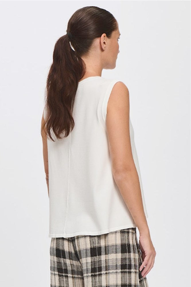 Knitted Sleeveless Top - White - Transit