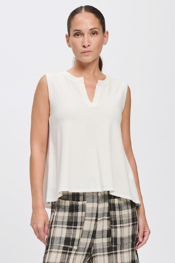 Knitted Sleeveless Top - White - Transit