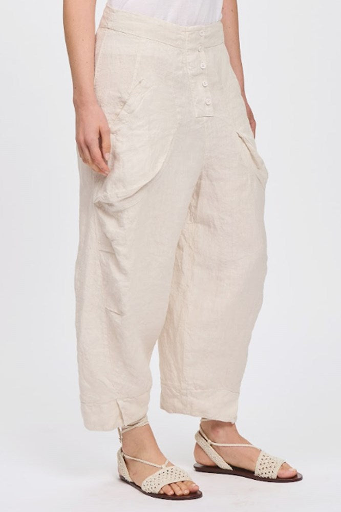 Linen Dropped Pocket Pants - Transit