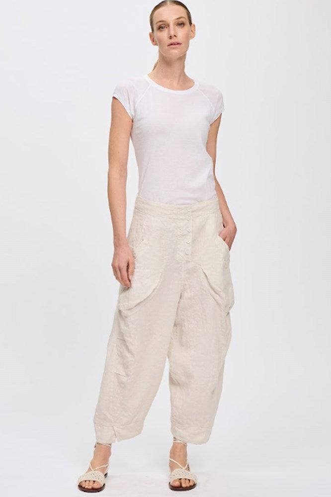 Linen Dropped Pocket Pants - Transit