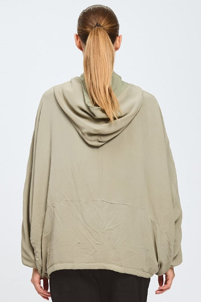 Silk Blend Jacket - Khaki - Transit